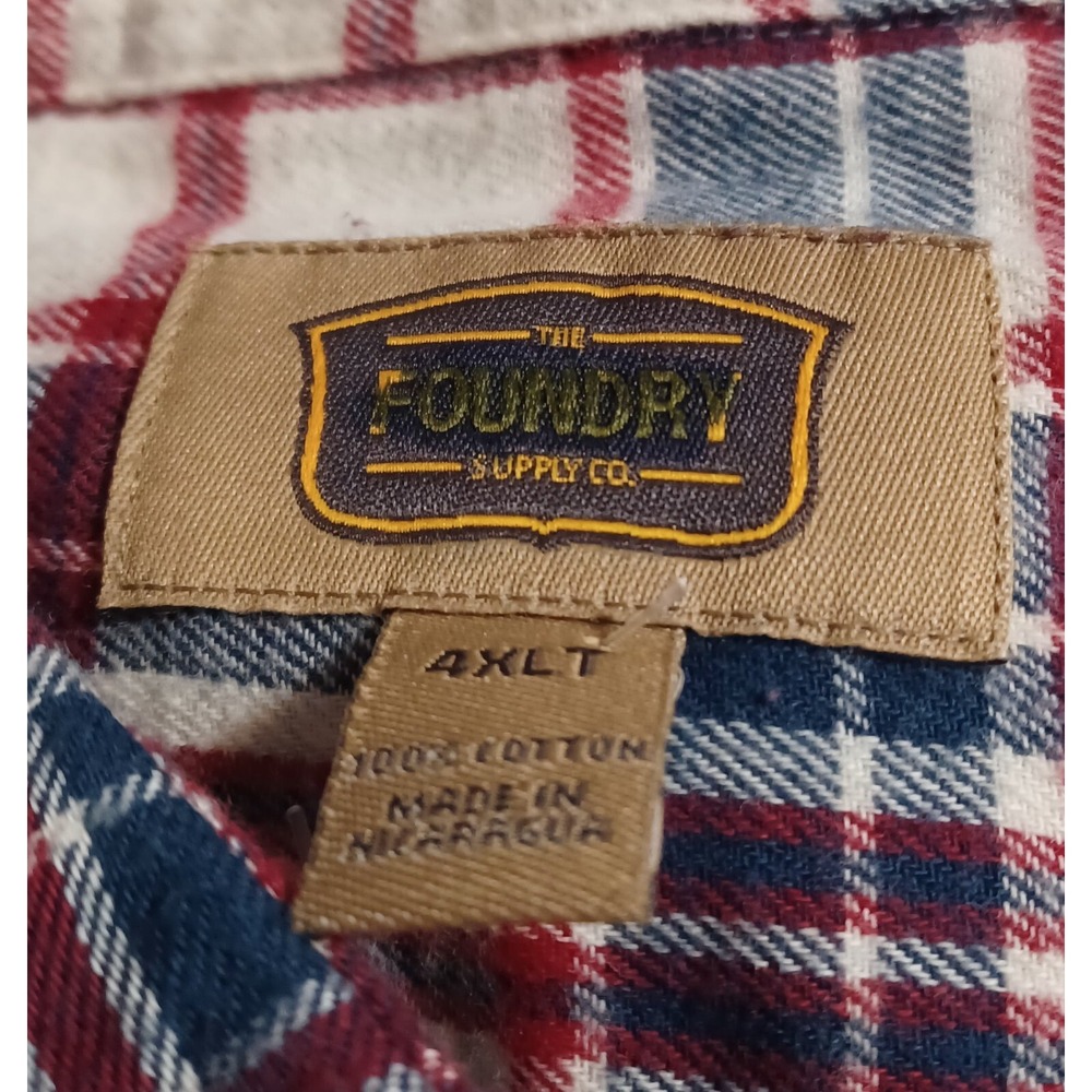 MENS FOUNDRY 4XLT FLANNEL SHIRT - Picture 3 of 3